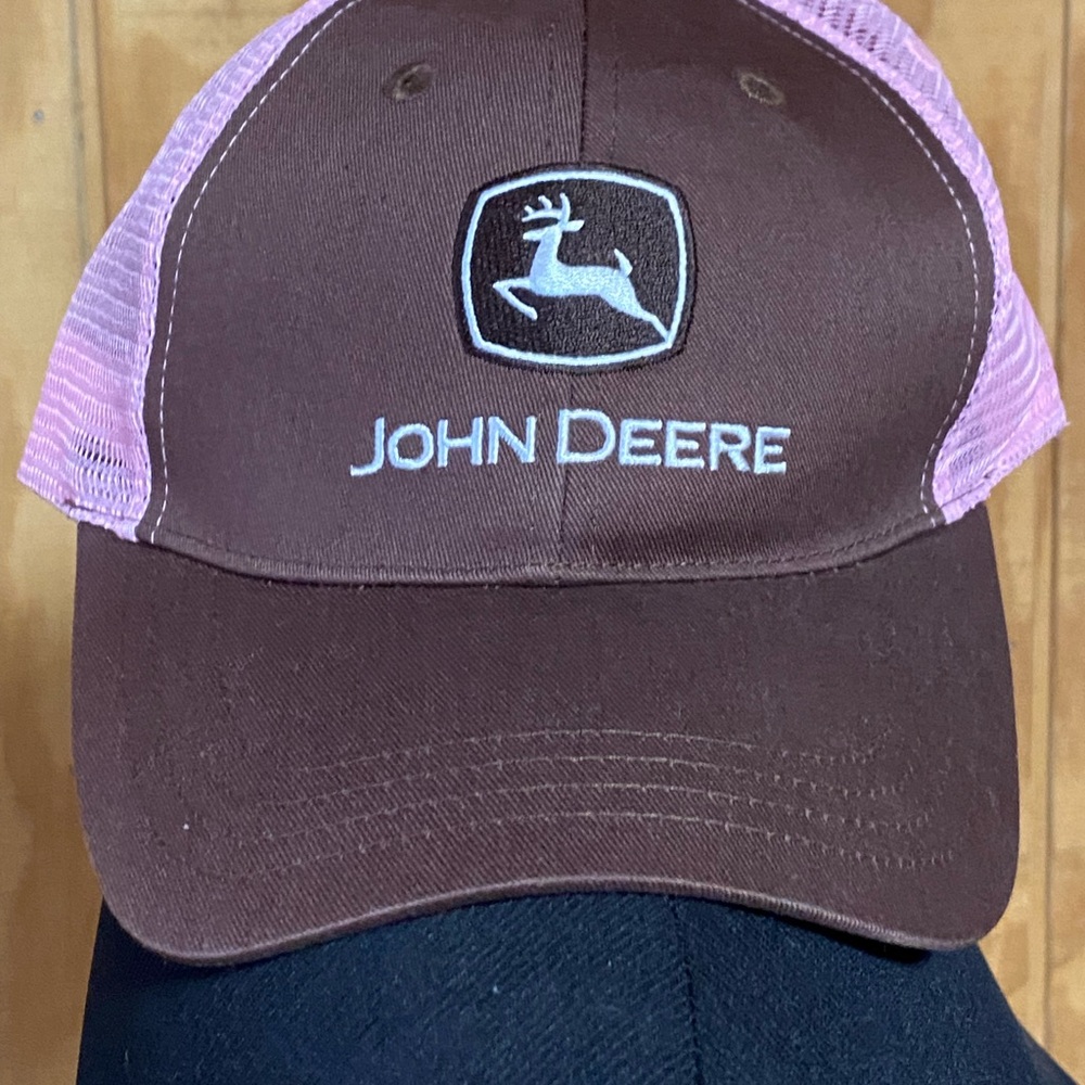 John Deere trucker hat Brown and Pink NWT